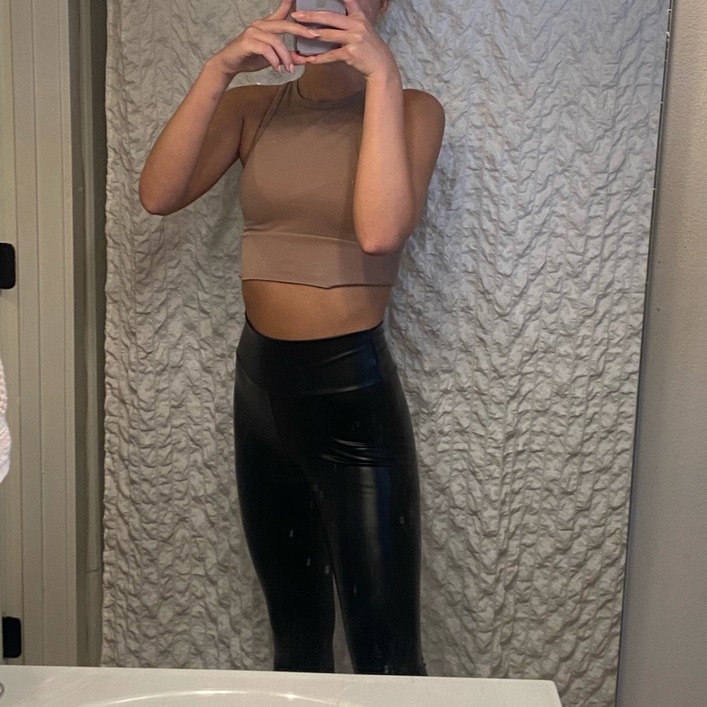 Faux leather leggings